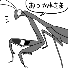 [LINEスタンプ] モノクロ昆虫スタンプ