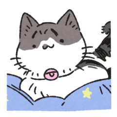 [LINEスタンプ] うちのかぎしっぽねこ