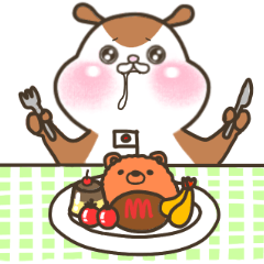 [LINEスタンプ] ほお袋いっぱいのリス 2