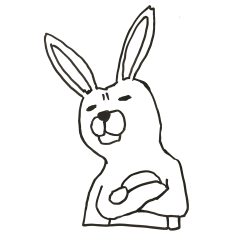 [LINEスタンプ] 基本うさぎ つっこみ8種(訂正版)