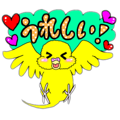 [LINEスタンプ] ルチノー！黄色セキセイインコちゃん