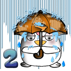 [LINEスタンプ] 白い（多分）鳥2【梅雨】