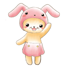 [LINEスタンプ] うさぎ帽子ののびちゃん