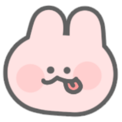 [LINEスタンプ] かわいいウサギの顔CURA