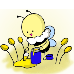 [LINEスタンプ] 幸せなミツバチみーちゃん