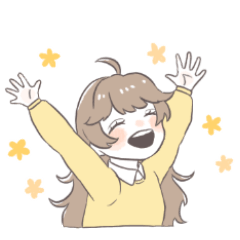 [LINEスタンプ] くせ毛のぼさ子ちゃん ちょっと春