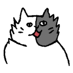 [LINEスタンプ] kuroshiro-neko