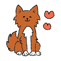 [LINEスタンプ] 雑種犬モカ