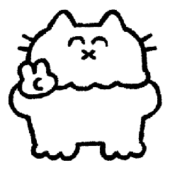 [LINEスタンプ] ガタイのいいねこ2