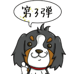 [LINEスタンプ] バーニーズマウンテンドッグ動く3