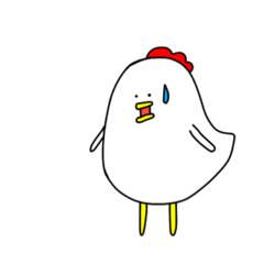 [LINEスタンプ] 困ってるにわとりさん