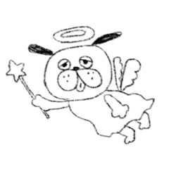 [LINEスタンプ] ベロが出ている犬