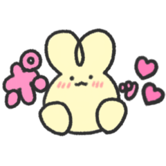 [LINEスタンプ] もちもちしてそうなうさぎ