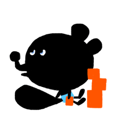 [LINEスタンプ] てもいい？子グマ