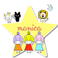 [LINEスタンプ] monicaの可愛い挨拶スタンプ