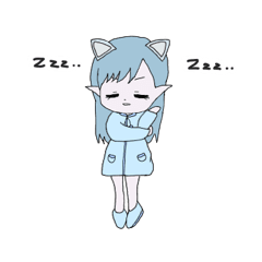 [LINEスタンプ] 寝落ちまちゃん