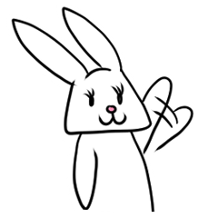 [LINEスタンプ] おめめぱっちりうさぎちゃん（敬語編）