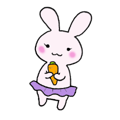 [LINEスタンプ] うさぎのロンちゃん