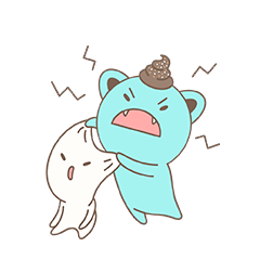 [LINEスタンプ] 怒って怒って怒るミントチョコ猫