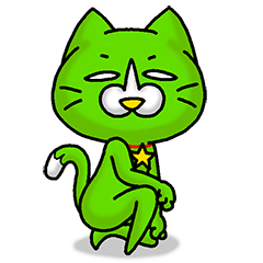 [LINEスタンプ] 青二才な緑ねこ モーコにゃん 3