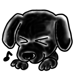 [LINEスタンプ] 黒ラブあずきちゃん