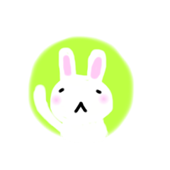 [LINEスタンプ] うさぎぽよん