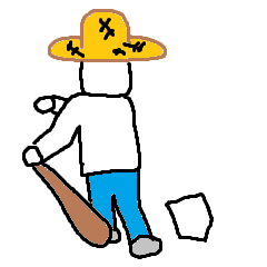 [LINEスタンプ] 麦わらおじさん野球を嗜む