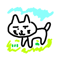 [LINEスタンプ] 呟く眉毛ネコ