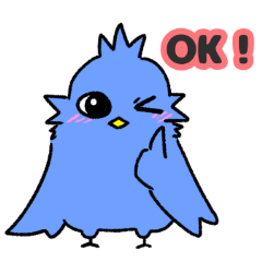 [LINEスタンプ] 元気な青い鳥のスタンプ