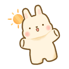 [LINEスタンプ] ほのぼのうさぎ うさぽふ