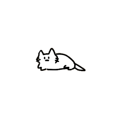 [LINEスタンプ] しろねこ（つかいやすい）