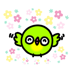 [LINEスタンプ] メジロのジロちゃん [4ヶ国語のありがとう]