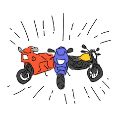 [LINEスタンプ] よいこのバイクスタンプ