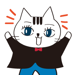 [LINEスタンプ] タキシードねこちゃん日常使いスタンプ