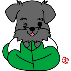 [LINEスタンプ] わんこ日和(ミニチュアシュナウザー)