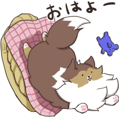 [LINEスタンプ] ちびシェルティ(セーブル)