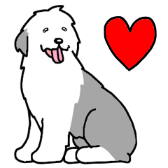 [LINEスタンプ] 犬種別オールドイングリッシュシープドッグ