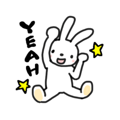 [LINEスタンプ] しろ うさぎ