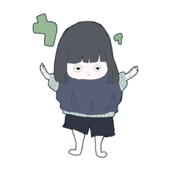 [LINEスタンプ] 半目ちゃんの日常