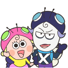 [LINEスタンプ] アゲルちゃんとモンシロー★はなかっぱ