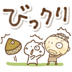 [LINEスタンプ] だじゃれ好きな愉快なおばちゃんとねこ