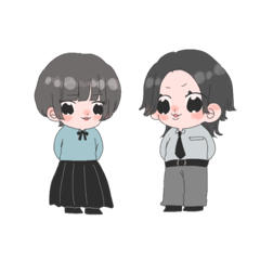 [LINEスタンプ] ひろちゃんなおちゃんいらすと