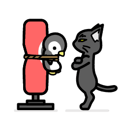 [LINEスタンプ] 感情の薄い黒猫