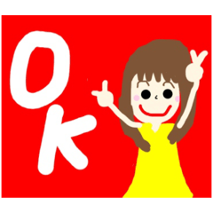 [LINEスタンプ] 個性派可愛い○×女の子