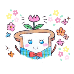 [LINEスタンプ] 食パンのしょっくん 文字無し表情ver.