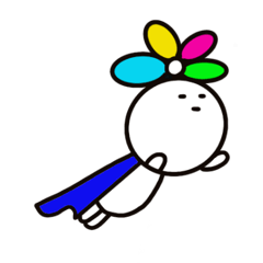 [LINEスタンプ] 花のある顔