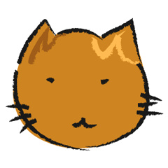 [LINEスタンプ] 茶系猫の顔スタンプ