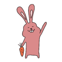 [LINEスタンプ] でっぱうさぎ