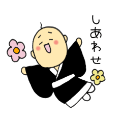 [LINEスタンプ] お坊さんの明るい毎日。