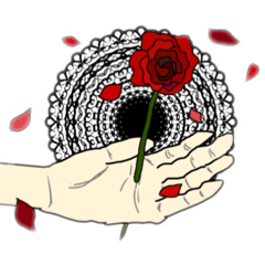 [LINEスタンプ] なにかを差し出すスタンプ